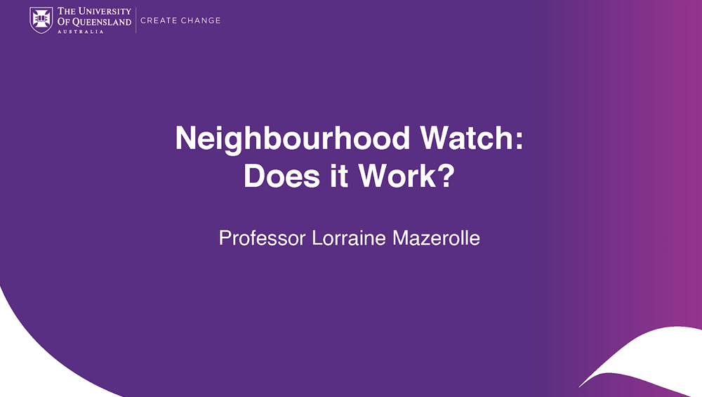 Neighbourhood Watch: Does it Work?