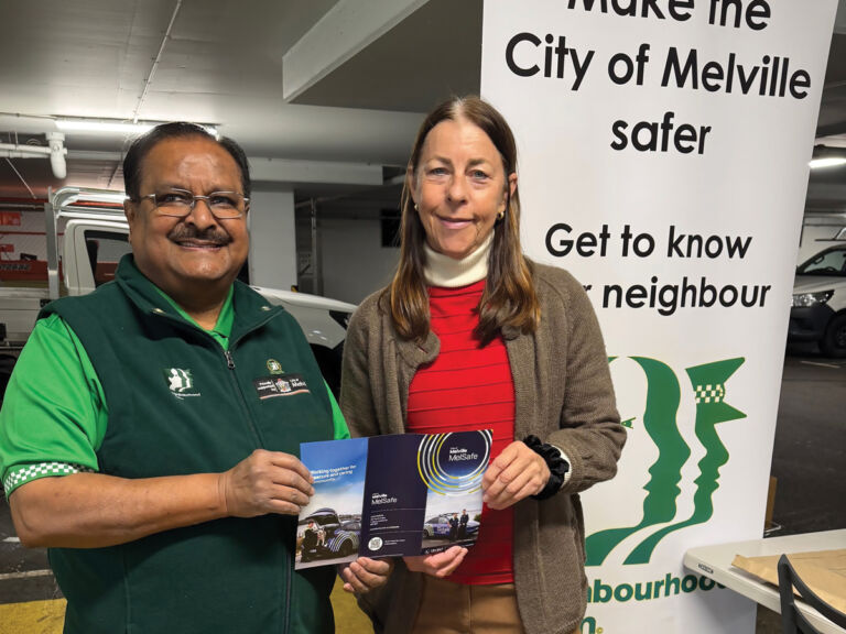 Melville-Anti-Theft-Atul-Garg-with-Mayor-Katy-Mair